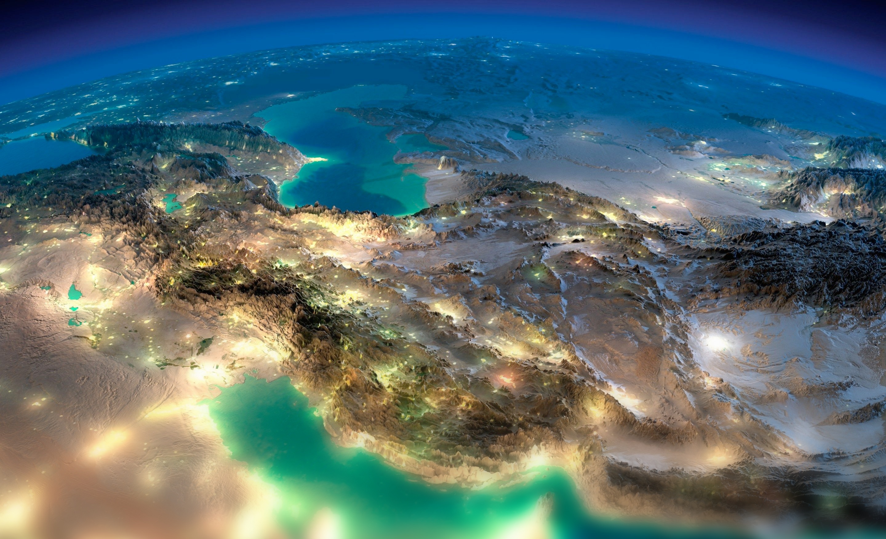 عکس ماهواره ای ایران