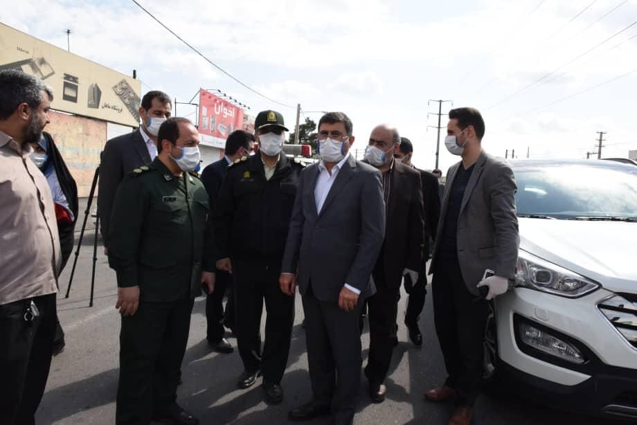 بازدید استاندار البرز از اجرای طرح فاصله گذاری اجتماعی در فردیس