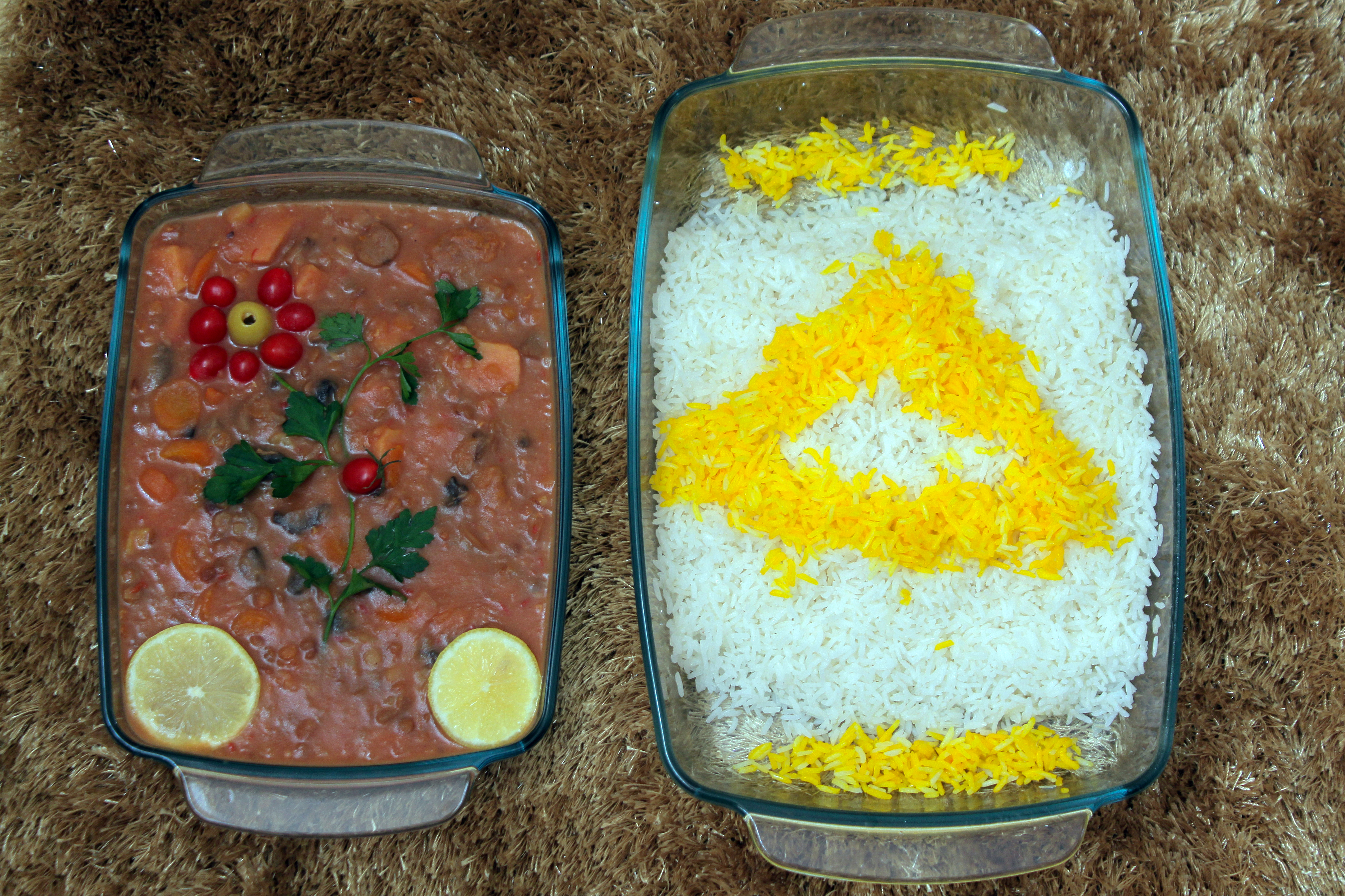 Cuisine of Iran آشپزی ایرانی 20خوراک عدس با برنج.jpg